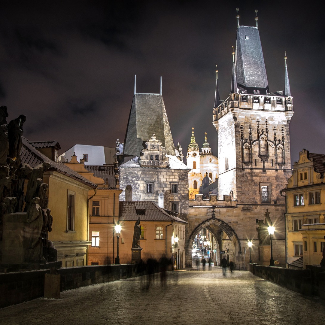 Prague at night